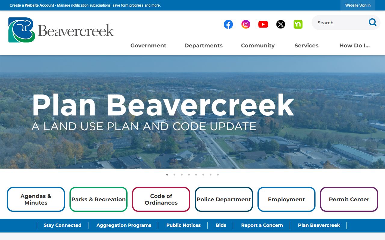 Beavercreek city government website