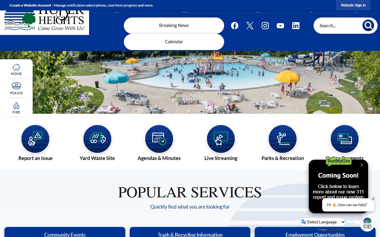 Huber Heights city government website