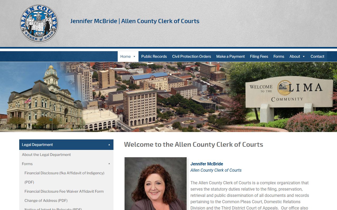 Allen County Clerk of Courts website