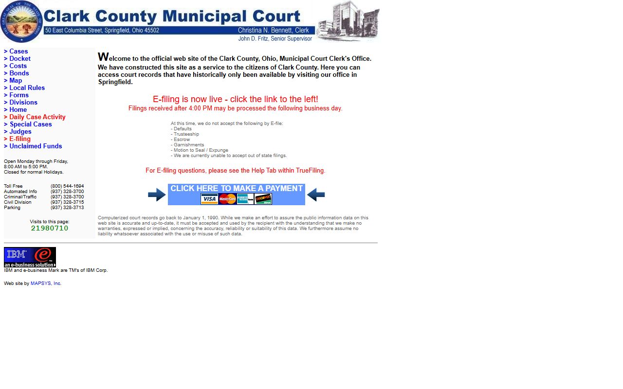 Clark County Municipal Court Clerk website
