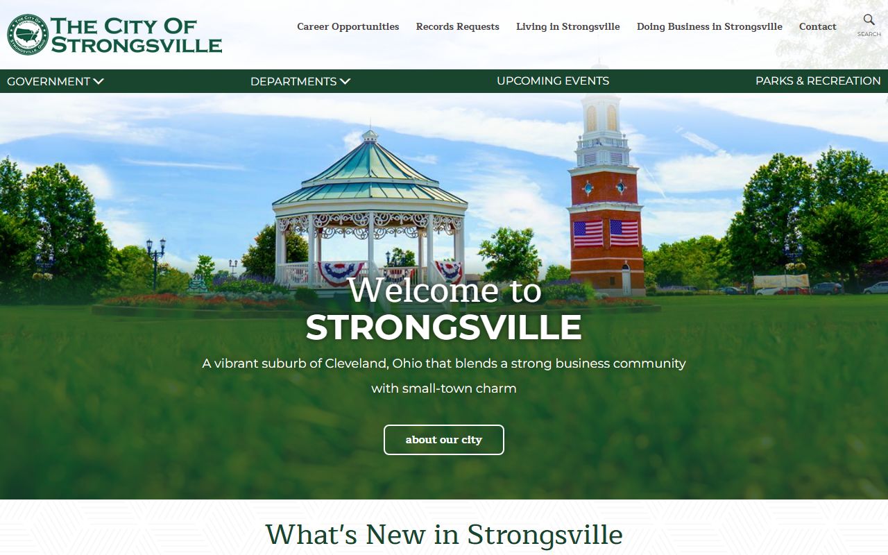 Strongsville city government website