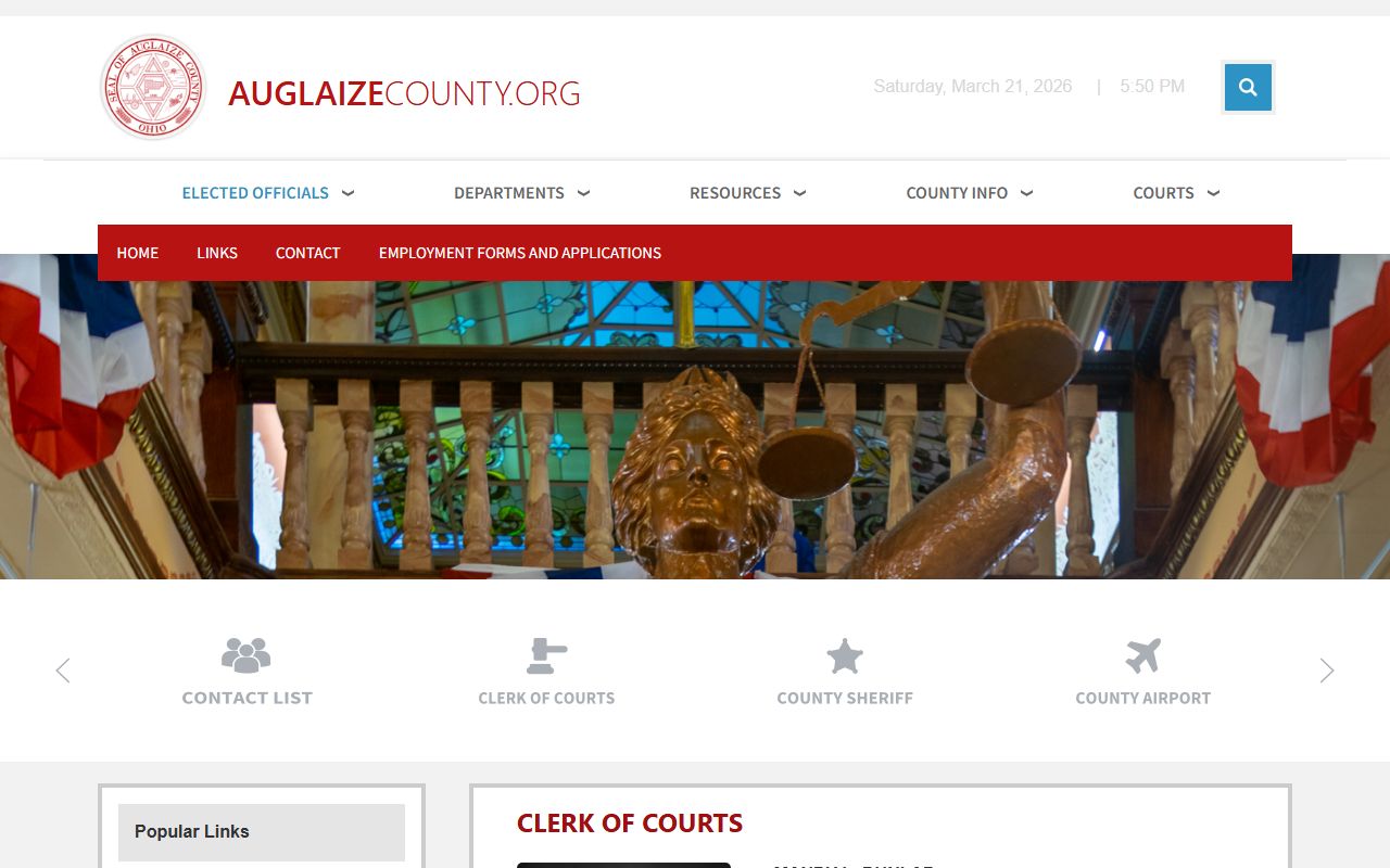 Auglaize County Clerk of Courts for probate court records access