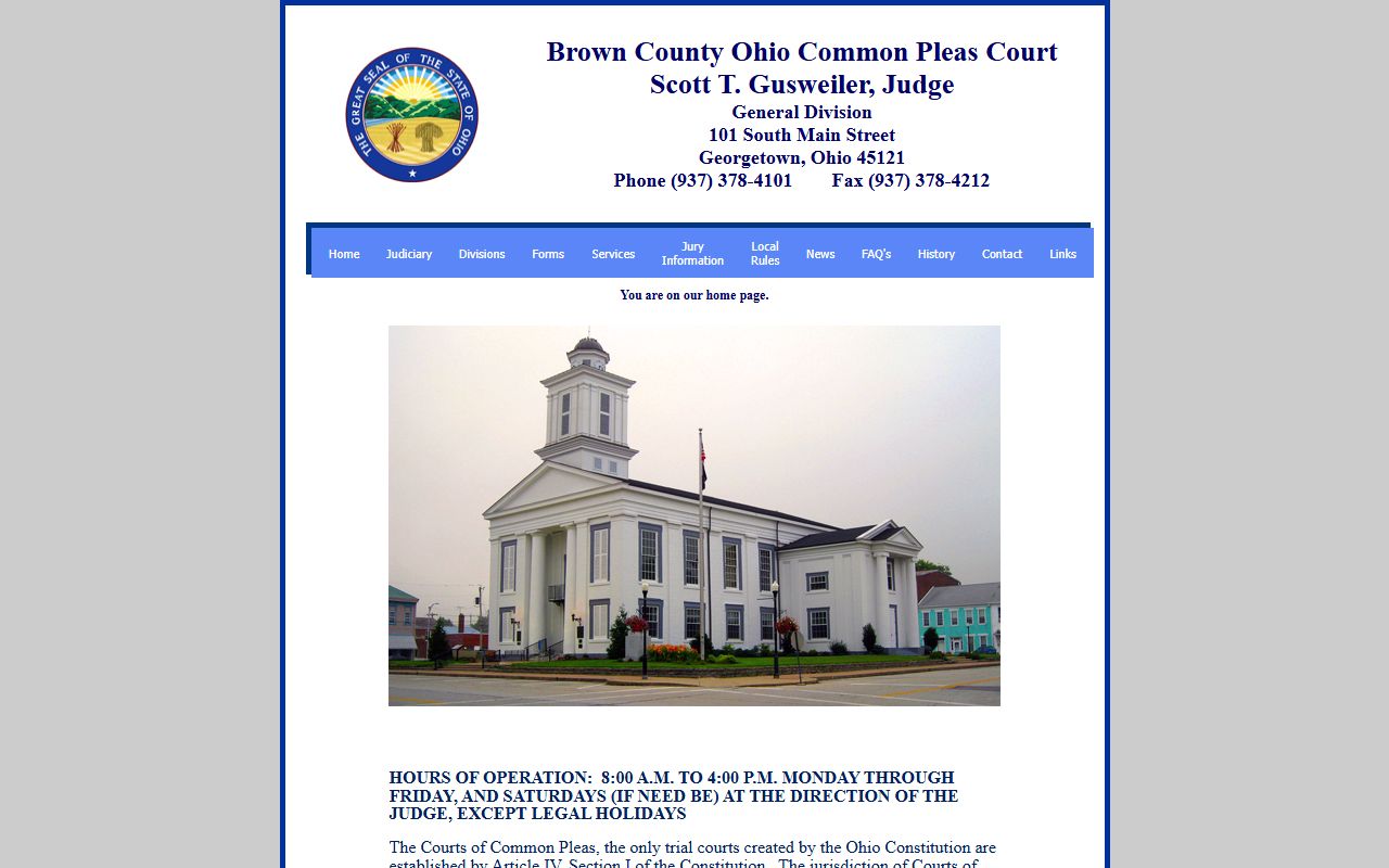 Brown County Common Pleas Court for probate court records