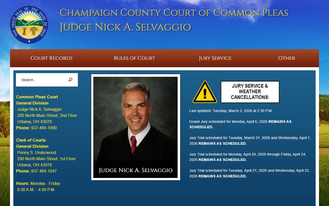 Champaign County Court online probate court records search
