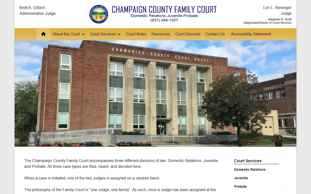 Champaign County Family Court probate court records website