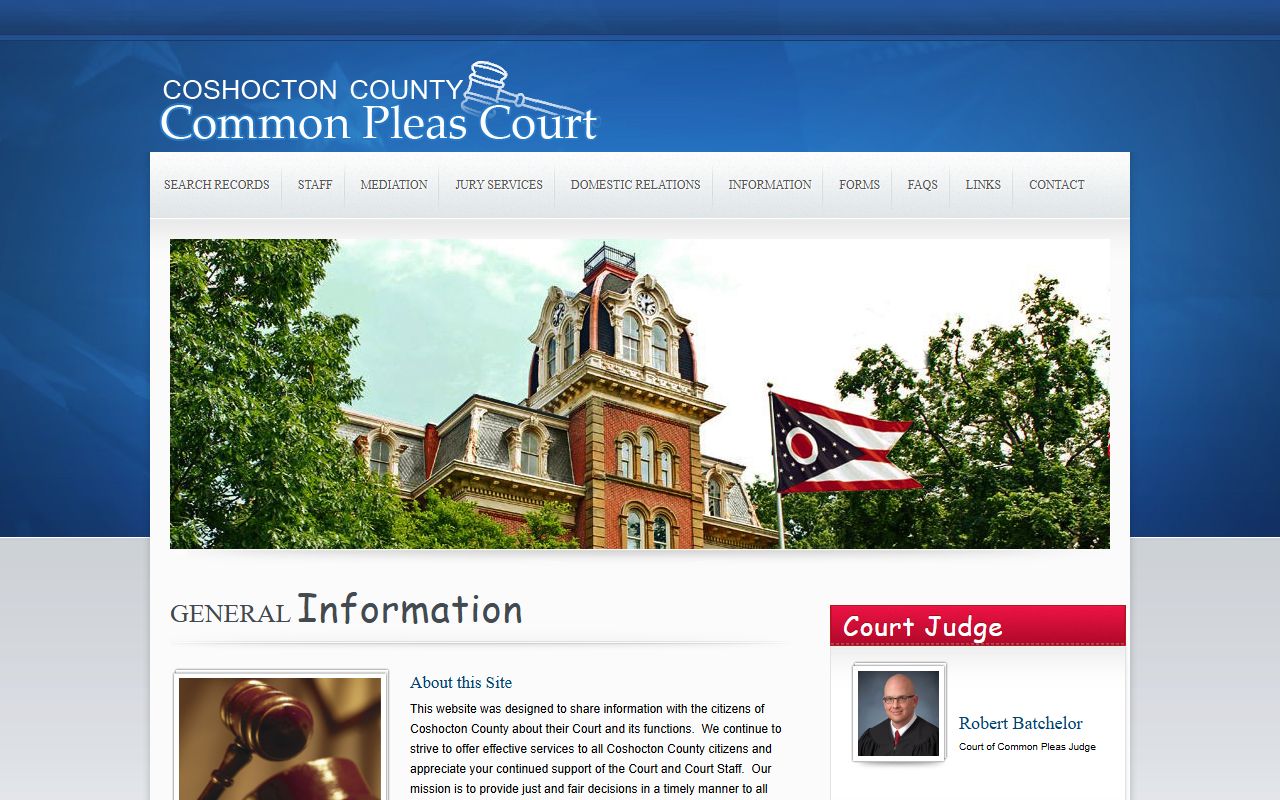 Coshocton County Common Pleas Court records portal