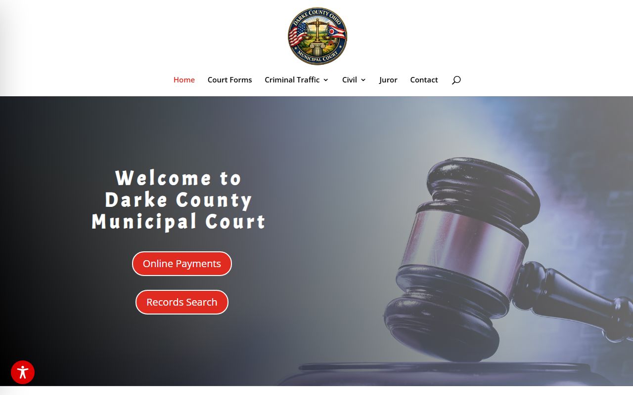 Darke County Courts website for probate court records