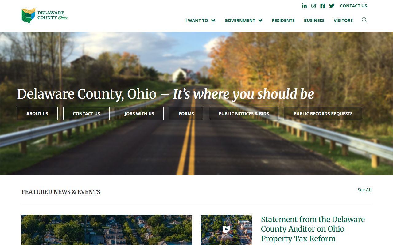Delaware County Government main website