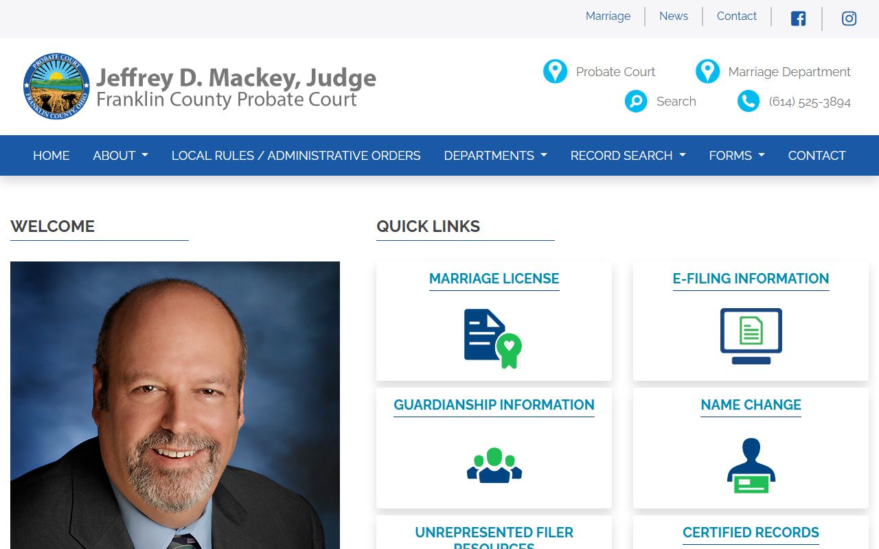 Franklin County Probate Court official website