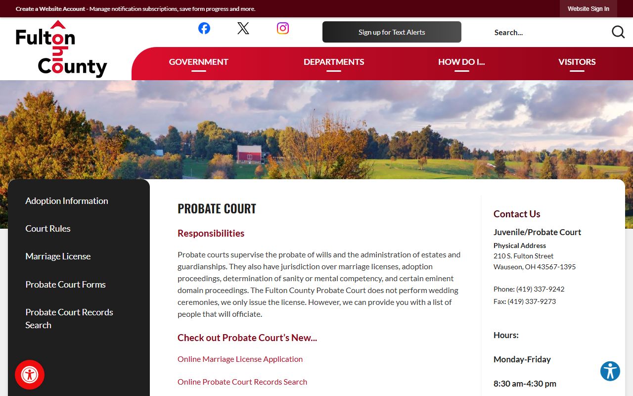 Fulton County Probate Court official page