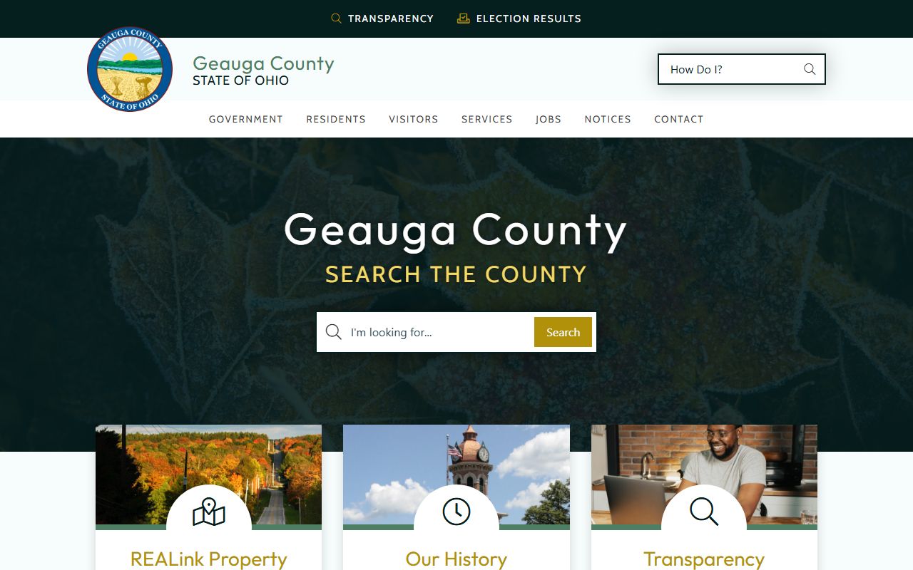 Geauga County Government main website