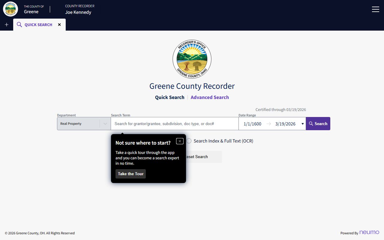 Greene County Recorder Document Search