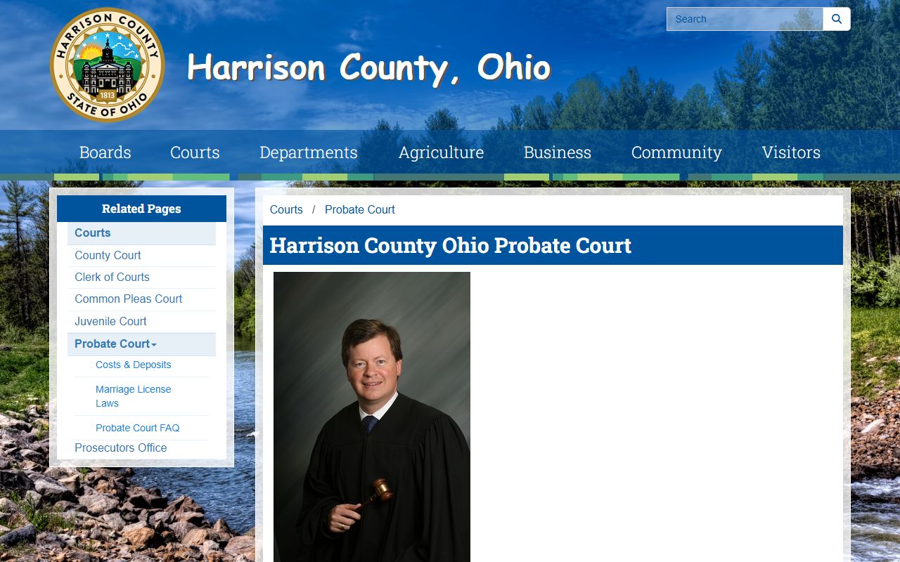 Harrison County Probate Court page