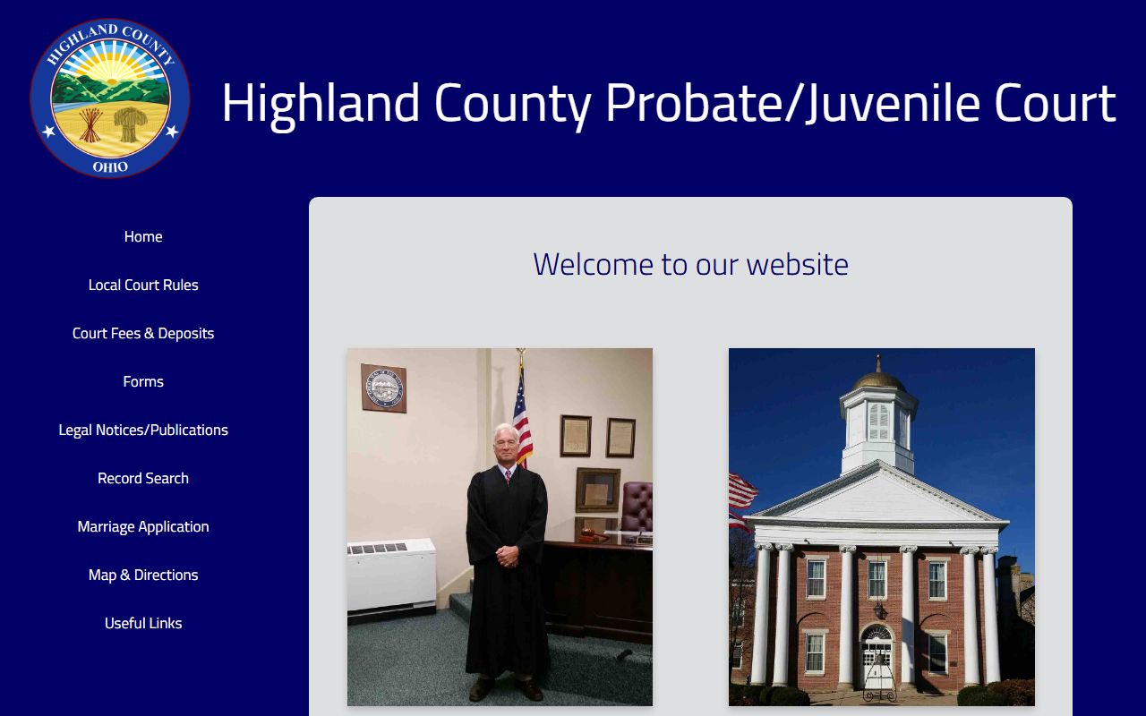 Highland County Probate Juvenile Court website