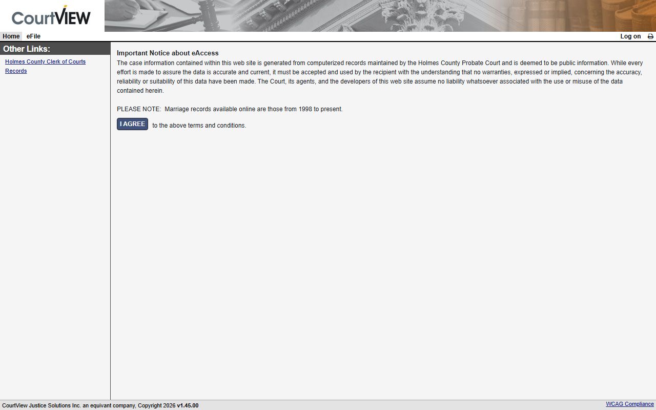 Hocking County Probate Court eServices portal