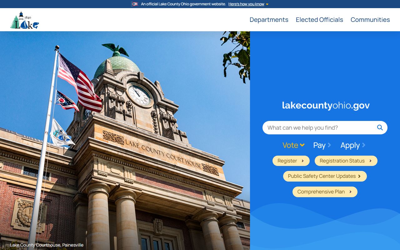 Lake County Government website for probate court records access