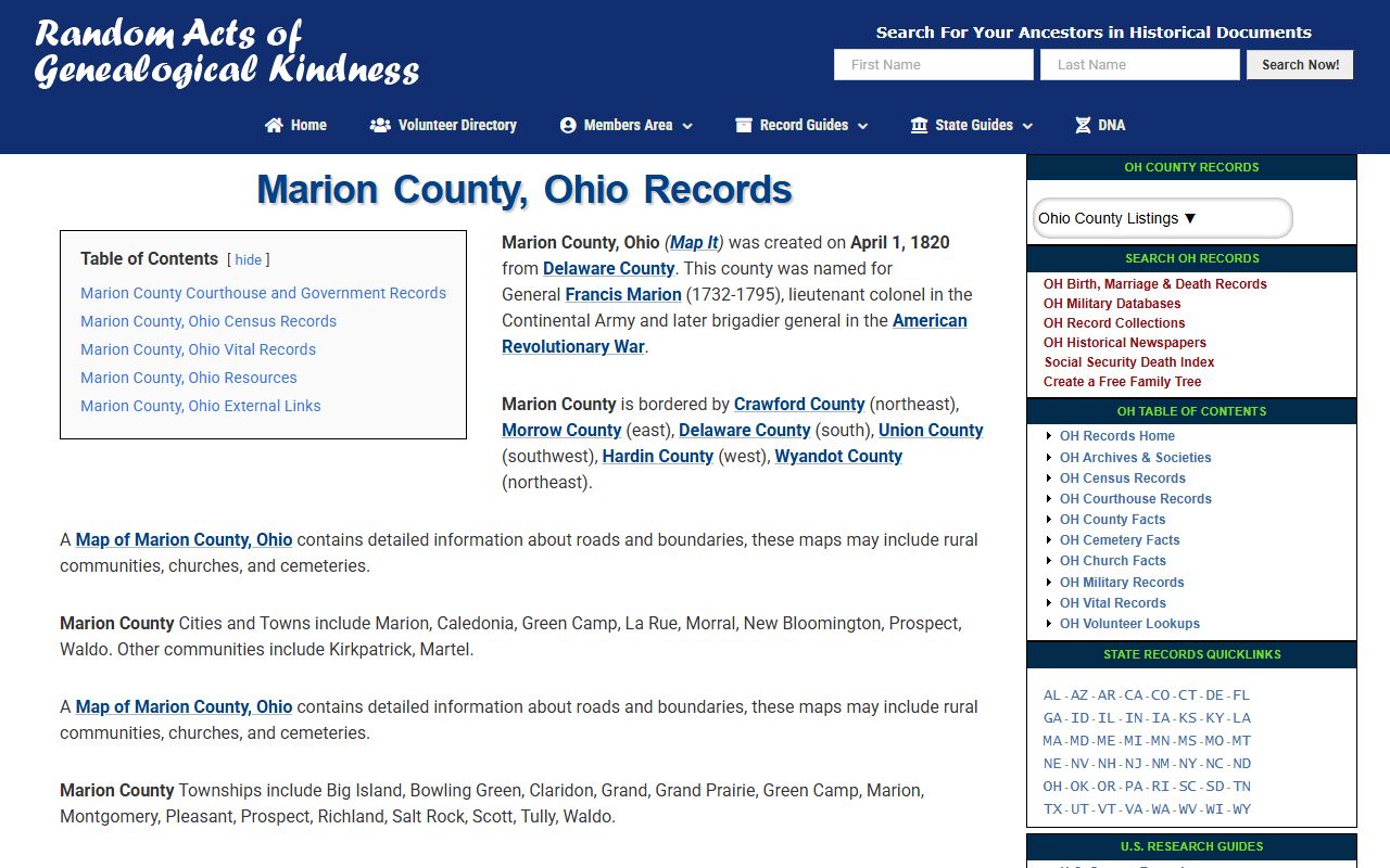 Marion County genealogy resources for probate court records research