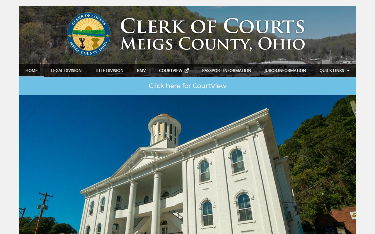 Meigs County Clerk of Courts website for accessing probate court records