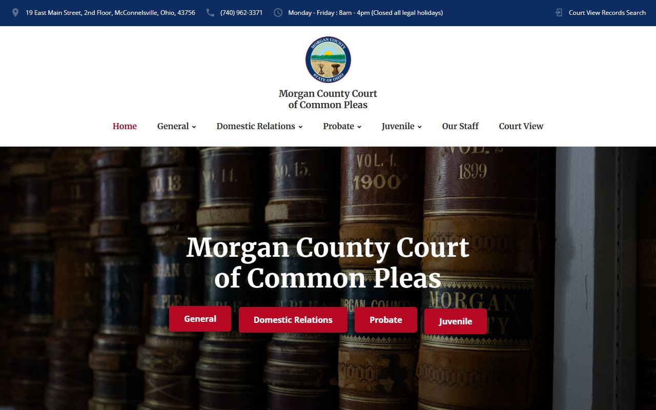 Morgan County Courts official website for probate court records
