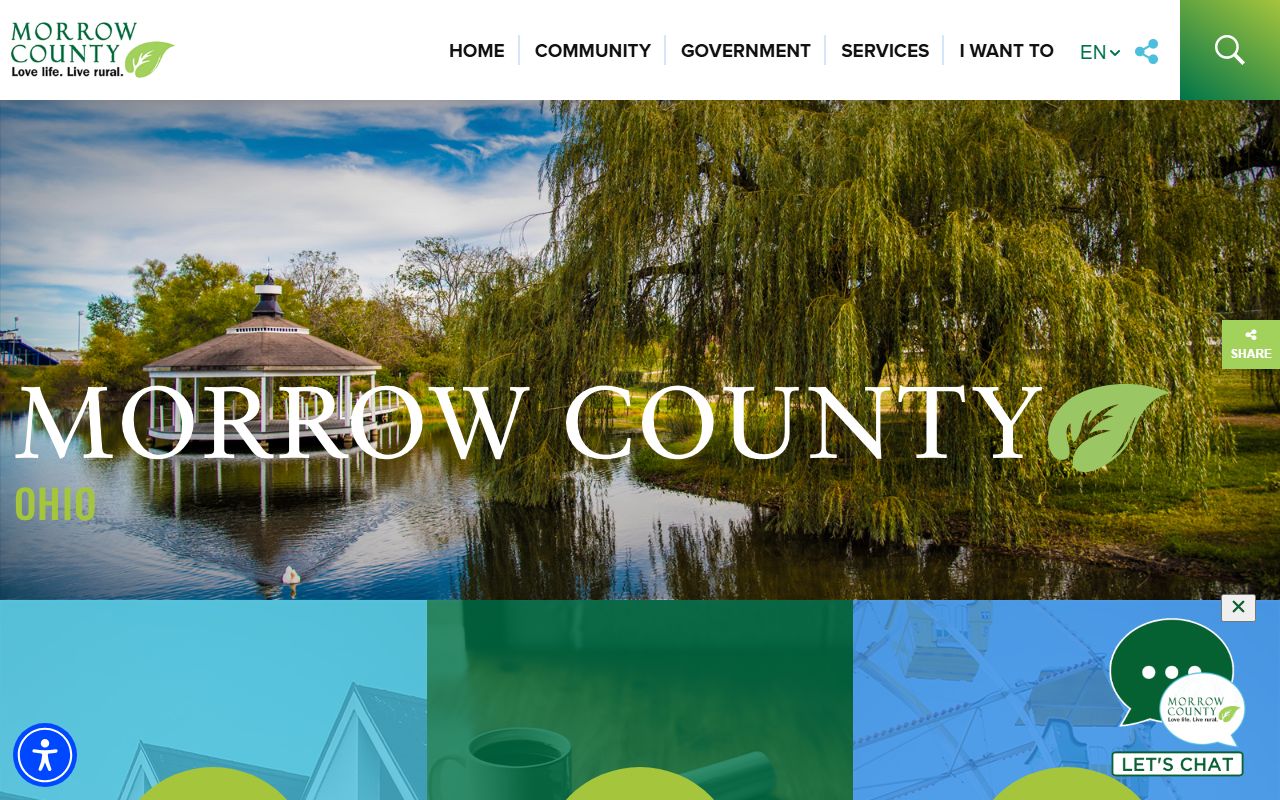 Morrow County government website for accessing probate court records