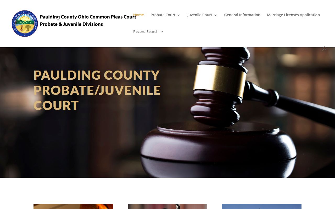 Paulding County Probate Juvenile Court website for probate court records