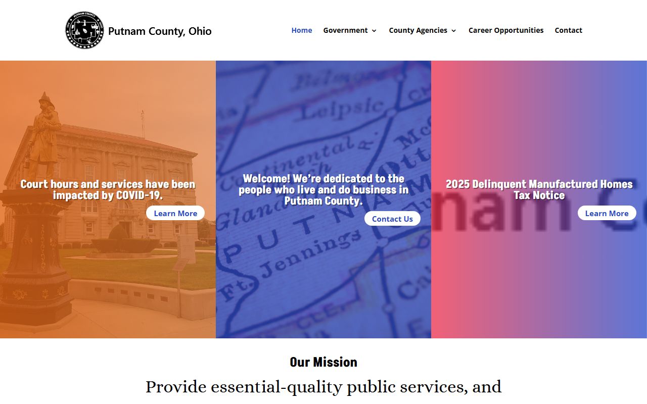 Putnam County government website for probate court records