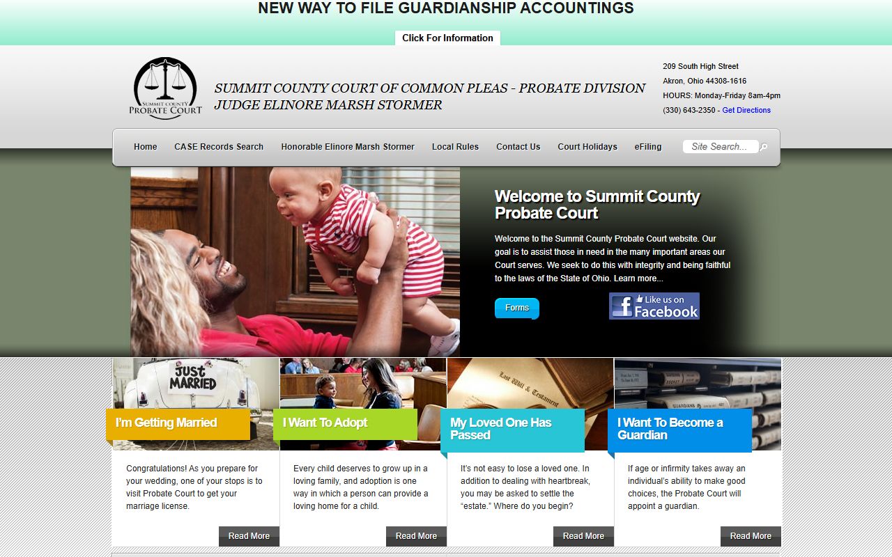 Summit County Probate Court website for court records